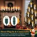 Hohean 20 Pcs C7 LED Bulbs Clip on Candles for Christmas Trees, Pcs Large Flameless Candle Lights, Warm White C7 LED Taper Candle String Lights for Holiday Wedding Party Decoration