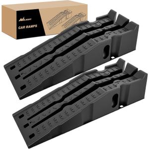 Nilight Car Ramps, Portable 6.7" Car Lift Ramp Heavy Duty Vehicle Service Ramp for Home Garage Maintenance, 13,000lb. GVW Capacity Per Pair