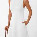 LILLUSORY Women's A-Line Boat Neck Flowy Mini Dress Summer 2026 Going Out Party Club Vacation Sleeveless Tank Dresses (S)