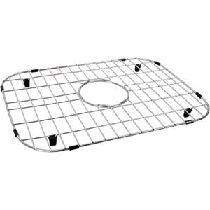 LQS Sink Grid and Sink Bottom Grid, Sink Protector for Kitchen Sinks Stainless Steel 19 1/16" x 13 3/4" with Center Drain Hole for Single Bowl Kitchen Sinks