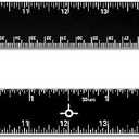 10 Pcs Alumicolor Aluminum Straight Edge with Center Finding Back, 24IN, Black