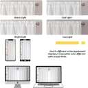 Chyhomenyc White Curtains 63 Inch Length 2 Panels, Faux Linen Textured Semi Light Filtering Soft Airy Rod Pocket Window Treatment Drapes for Living Room Bedroom, 40Wx63L Inch, Set of 2