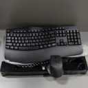 Wireless Keyboard and Mouse Combo, 2.4G Full Size Wave Keys Ergonomic Keyboard with Wrist Rest and 3-Level DPI Adjustable Wireless Ergonomic Mouse for Windows, Mac OS Desktop/ Laptop/ PC(Graphite)