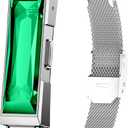 Smart Health Wristband, Wearable Activity & Fitness Tracker Band, 24/7 Sleep Tracker, All-Day Automatic Continuous Heart Rate Tracking, HRV Monitor, Blood Pressure, Stress, 2 Bands, with Free APP (Green)