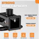 FieryRed 2" Hitch Receiver Compatible with 2019-2024 Dodge Ram 1500 Newbody, Class 3 Rear Trailer Tow Hitch with Bolts, Anti-Rust Gloss Powder Coat, Black