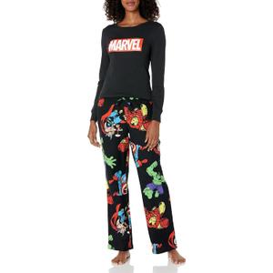 Amazon Essentials Disney | Marvel | Star Wars Women's Flannel Pajama Sleep Sets (Large)