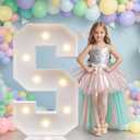 JoyMuse Marquee Letters 3 Feet Tall, Light Up Letters 3FT with Lights, Large Letters for Party, Letter S Light Up Letters for Graduation Proposal Wedding Birthday Homecoming Decorations