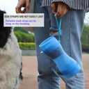 2 x Pets Water Bottle with Food Container,Travel Puppy Water Bowl,Portable Pet,Dispenser,Dog Stuff Accessories Items,Cat Walking and Hiking Dog Gift,with 1DogPoop Bags;1 Pet Toys 3PCS