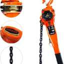 Manual Lever Block Chain Hoist 3 Ton, 6000 lbs Chain Hoist Come Along 10Ft (3M), Chain Hoist With Hook for Warehouse Garages Construction Zones