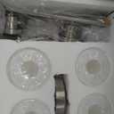 4-Light Brushed Nickel Vanity Lights for Mirror, Bathroom Light Fixtures with Textured Milky White Glass Shade, Modern Kitchen Light Fixtures Wall Sconce Light - E26 Base