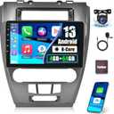 8 Core [4G+64G] Car Radio for Ford Fusion Mondeo Mustang 2009-2012, Android 13 Touch Screen Fusion Stereo, DSP 32 EQ/IPS/Carplay/Android Auto/SWC/BT/WiFi