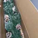 6ft Unlit Snowy PVC Artificial Slim Christmas Pencil Tree w/Pine Cones