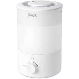 Levoit Dual 150 Humidifier, Aroma, Tabletop, Large Capacity, Compact, 0.8 gal (3 L), Ultrasonic 28dB, Quiet, Upper Water Supply, Night Light, Up to 7.8 fl oz (220 ml)/h, Auto-off, Stylish, White