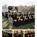 VEVOR Chair Covers, Polyester Spandex Chair Cover, Stretch Slipcovers for Wedding Party Dining Banquet Flat-Front Chair Covers (Black-a, 100PCS)