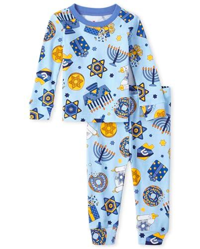 The Children's Place baby girls Family Matching Christmas Holiday Sets, Snug Fit 100% Cotton, Pajama Set, Hanukkah, 18-24 Months US