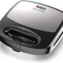 BLACK+DECKER 3-in-1 Waffle Iron, WM2000SD, Grill and Sandwich Press, Non-Stick Removable Plates, Space Saving Compact Design
