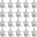 20 Pack Bottle Opener Wall Mounted, Vintage Beer Bottle Opener with Screws for Bars KTV Hotels Homes, (Silver)