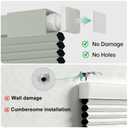 No Drill No Tools Blackout Cellular Shades,Cordless Blinds for Indoor Windows,Room Darkening Window Shades Honeycomb Blinds for Bedroom,Office,Home,Grey(Blackout),27" w x 48" h