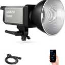 Golden Eagle LEATO 220Bi LED Video Light 200W Bi Color COB Silent Photograhpy Continuous Lighting Bowens Mount Spotlight CCT2700K-6500K CRI96 with App Control for Video, Film, Photo, Streaming, Studio