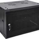 NETECABLE 6U Wall Mount Server Cabinet Network Rack Vented Enclosure Locking Door