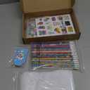 Crtiin 216 Pcs First Day of School Gifts for Students Welcome Back to School Gifts Includes Pencil Badge Stickers Silicone Bracelet Bags Card for Classroom Goodie Bags Fillers Christmas Operation
