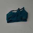 Women’s Supportive Scoop Neck Sporty Swimsuit Cross Spaghetti Strap Bathing Suit Bikini Top,Small , Teal