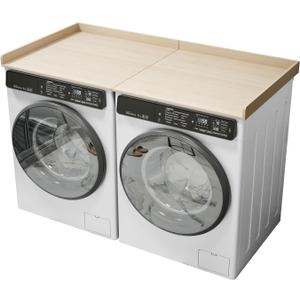 Washer Dryer Countertop Foldable Laundry Countertop Wood Topper with Anti-Slip Pads 54" Width x 27.5" Depth Washer and Dryer Covers for Laundry Hamper Room Counter Organization (Natural)