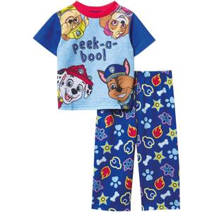 Nickelodeon Boys' Paw Patrol | Baby Shark 2-Piece Loose-fit Pajama Set, Soft & Cute for Kids (3T)