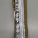 2 Pack White Curtain Rods for windows 32 to 62 inch, 5/8 inch Splicing Heavy Duty Metal Curtain Rod Set with Brackets