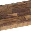 Lipper International 7217 Teak 6" End Grain Cutting Board with Cut Out Handles