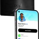 Authentic Patented Popl Card (Avoid Fake Knockoffs) - Smart NFC Networking Card - Simply Tap to Exchange Contact Info, Capture Leads, & Manage Contacts (Limited Edition Black Lux)