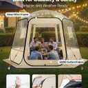 VEVOR Pop up Sports Tent, 8 Sizes Optional Clear Bubble Tent for 1-6 Person, Waterproof Outdoor Pod with Floor Mat & Top Cover, Garden Igloo Dome Tents Camping Shelter for Sports Watching, 10'l X 9.2'w X 7.2'h