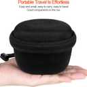 Travel Watch Case - Durable 50mm Single Watch Storage Box for Men & Women, Crushproof & Spillproof, Black