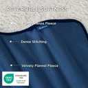 Bedsure Waterproof Blanket for Bed - Sherpa Fleece Waterproof Dog Blankets for Large Dogs, Pet Blankets for Bed/Couch/Dog Crate, Soft Plush Reversible Furniture Protector, Queen Size, 90"x86", Blue