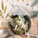 3" Stained Glass Christmas Decoration, Christmas Ornaments, Heirloom Keepsake, Gift Exchange, Gift Idea, Bauble Present - Little Angel