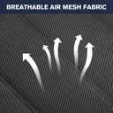 kvs 3D Air Mesh Car Seat Covers Full Set, Breathable Split Bench Compatible Seat Covers for Cars, Universal Car Interior Covers for Most Sedan Truck SUV Vans(Black)