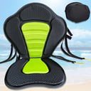 Padded Canoe Seat - Fishing Boat Seat with High Back Support, Adjustable Strap & Detachable Storage Bag - Green, Large