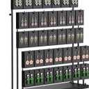 ORLESS Jewelry Display for Vendors, Earring Display Stand for Selling, Necklace Display Holder for Selling, Earring Cards Organizer for Bracelets, Rings, Jewelry Towers, Black (35 Hooks)