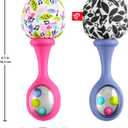 Fisher-Price Newborn Toys Rattle n Rock Maracas, 2 Soft Musical Instruments for Developmental Play Babies Ages 3+ Months, Pink & Purple