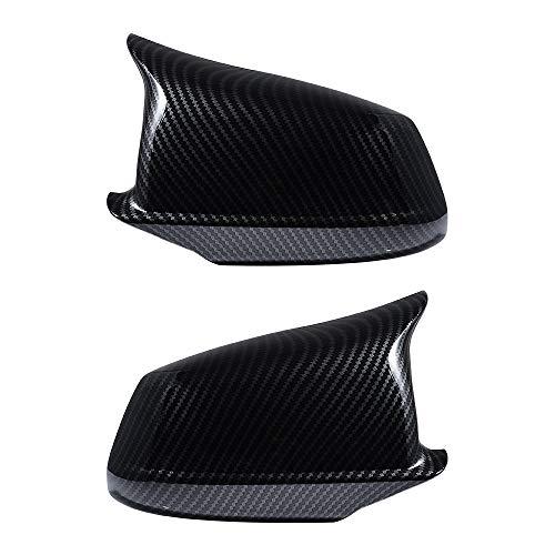 Astra Depot 2X Door Wing Rearview Side Mirror Cover Cap Compatible with 2011-2013 BMW F10 5-Series Sedan Pre-LCI (Carbon Fiber)