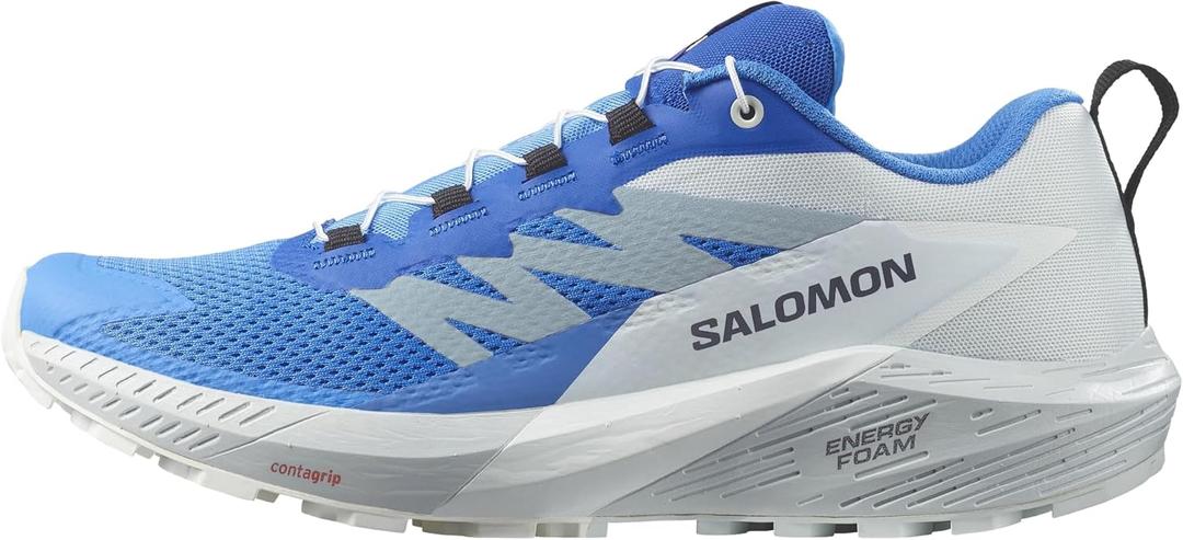 Salomon Men's Sense Ride 5 Hiking Shoe (9.5, Ibiza Blue/Lapis Blue/White)