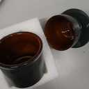 Pottery Butter Crock with Lid, Ceramic Butter Dish with Water Line, Countertop Butter Keeper, Butter Holder for Countertop, Greenish Brown