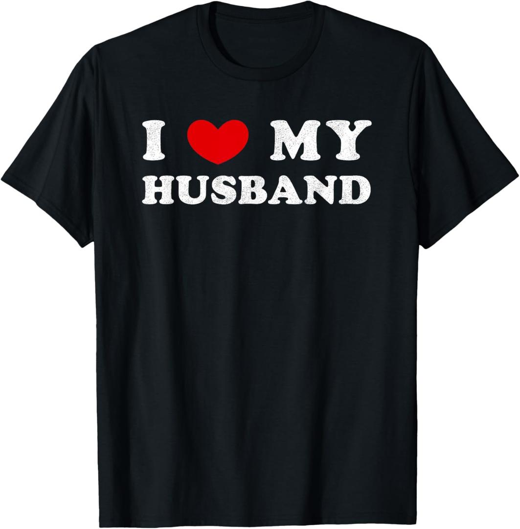 I Love My Husband, I Heart My Husband T-Shirt, XL