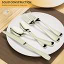 Silverware Set for 4, 20 Pieces Heavy Duty Stainless Steel Flatware Set, Mirror Polished Cutlery Utensil Set, Dinner Fork Knife Spoon Tableware Set for Home, Dishwasher Safe, Champagne Gold