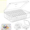 31 x Bead Organizer Box, 62 Pcs Small Beads Organizers, With Classification Tags and Trays, Plastic Bead Organizer Applicable to Jewelry, Diamonds, Clay Beads, Screws, Seeds, Small Parts