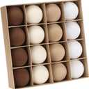 Sea Team 16-Pack Flocked Velvet Christmas Tree Ball Ornaments Set, Decorative Hanging Baubles, Shatterproof Plastic Decorations for Xmas Tree, Wreath, Garland, 80mm/3.15 Inches, Baking Time