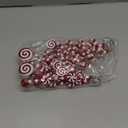 Roundfunny Christmas Candy Hanging Ornaments 12 Pcs Christmas Bells Curly Pick Plastic Lollipop Tree Topper Decor for Xmas Crafts Home Indoor Outdoor Holiday Party (Red and White)