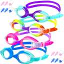XDX Kids Swim Goggles 4-14, 4 Pack for Boys and Girls, Anti-Fog With UV Protection