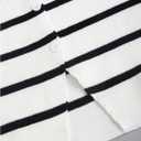 GORGLITTER Women's Sleeveless Striped Sweater Vest Dressy Button Down Knit Business Casual Cardigan (S)