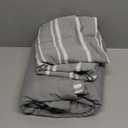 Duvet Cover Full Size Set - Extra Soft Full Size Duvet Cover 80 x 90 with 2 Pillow Shams - Hotel Luxury Easy Care and Fade Free w/Zipper Closures & Ties - Comfy Breathable Bedding Set (Grey Stripes) (45 - Grey Stripes 3 (No Comforter))